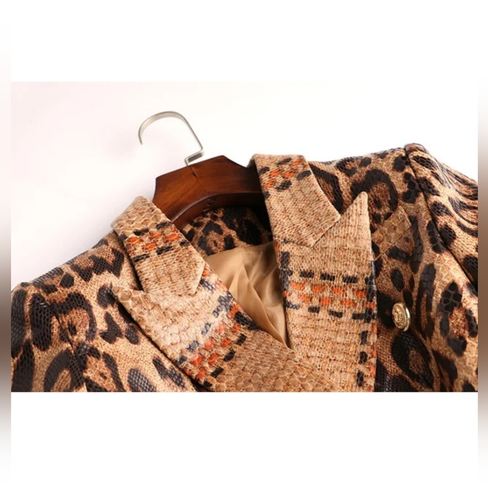 Designed luxury skin reptil print women blaze NEW - Picture 3 of 8